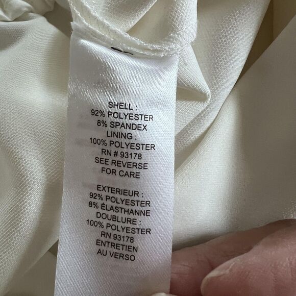 Tahari Pants Womens XS White Wide Leg Pull On Lined Pleated Trousers THF23003 - Picture 8 of 14